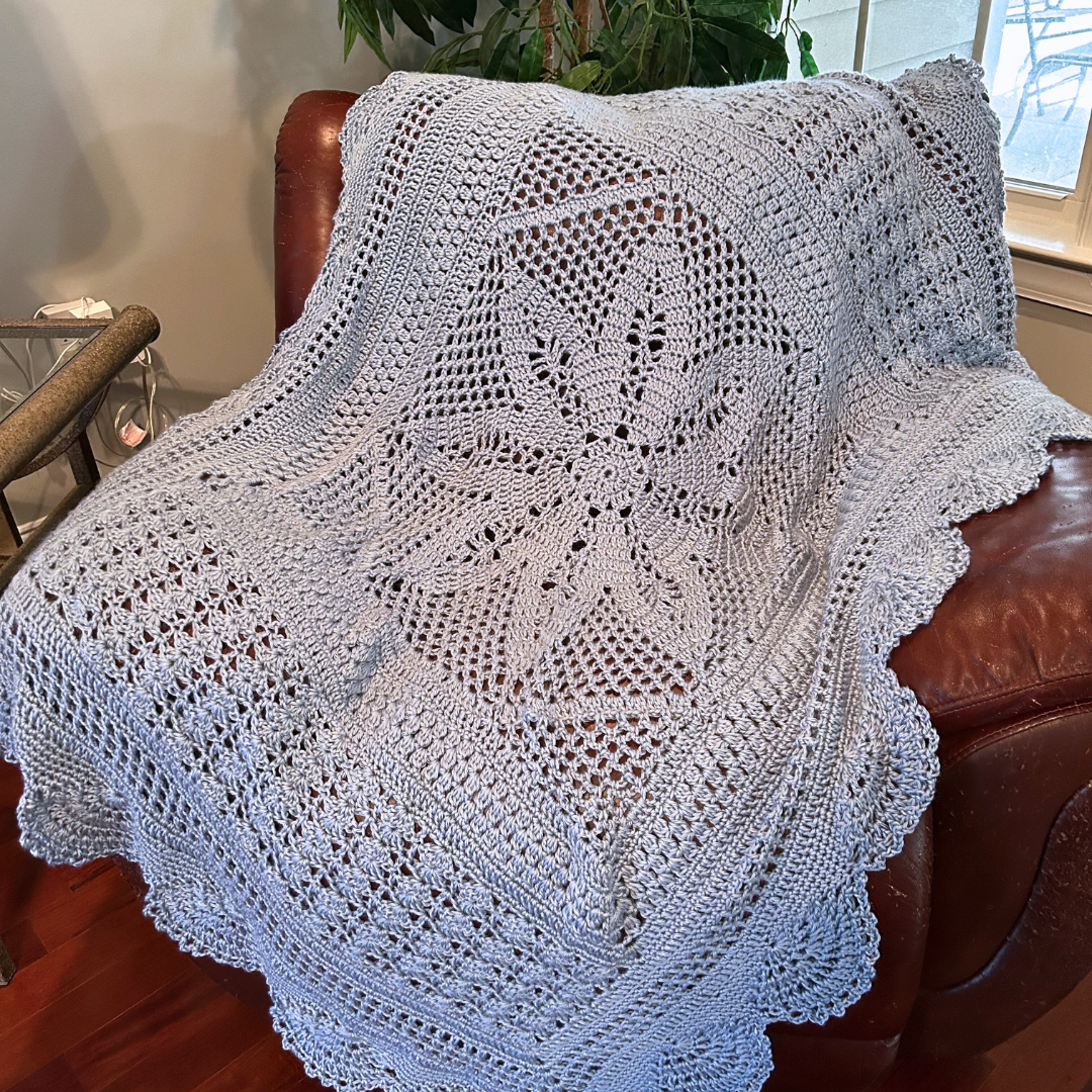 Annie's Lacy Crochet Throw Blanket