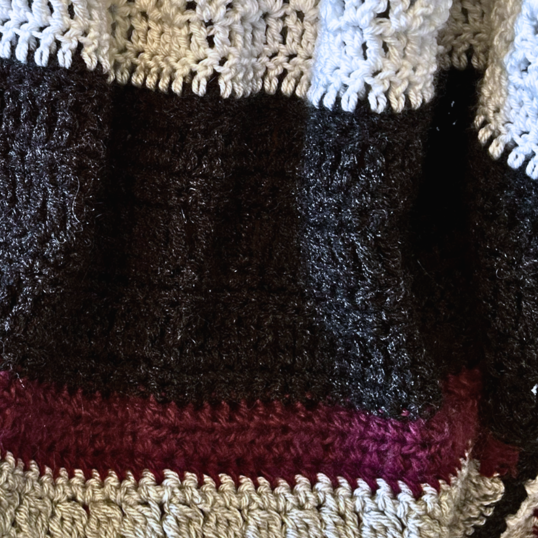 Striped Elegance Crochet Throw Blanket