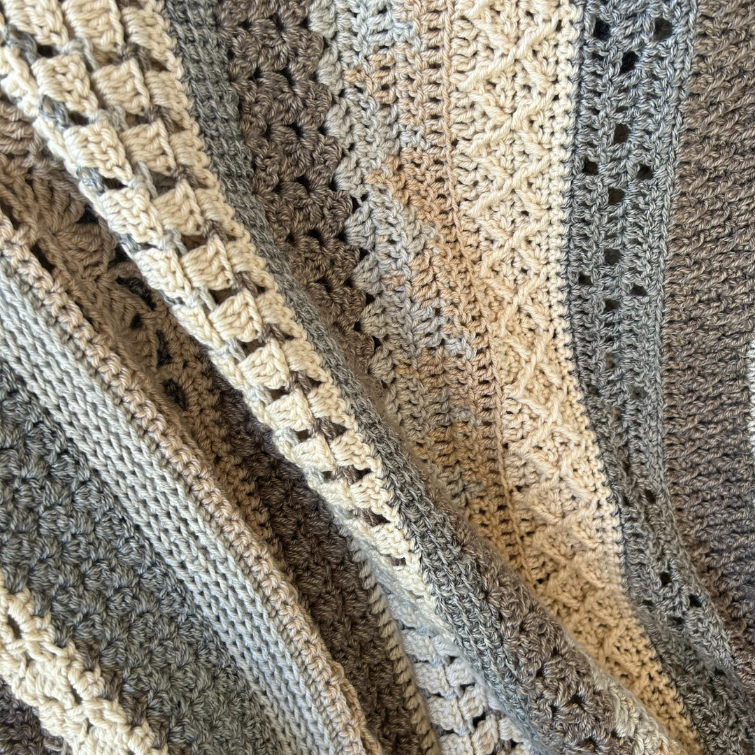 Timeless Elegance: Heirloom Sampler Stitch Crochet Throw Blanket