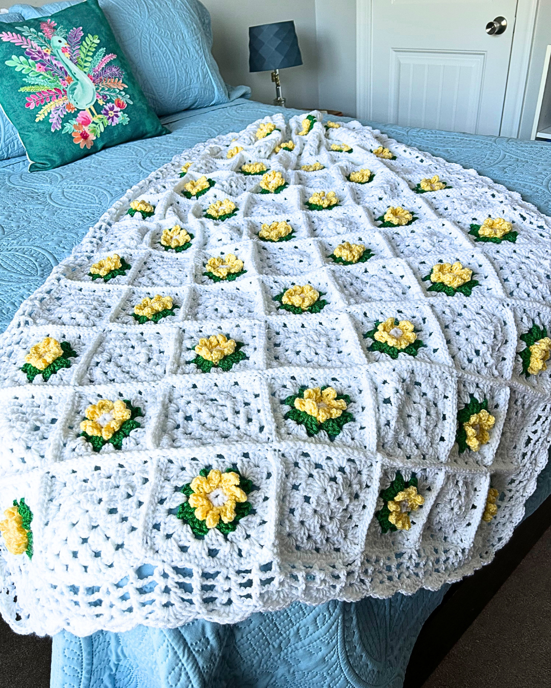 Hospitality Garden Crochet Throw Blanket