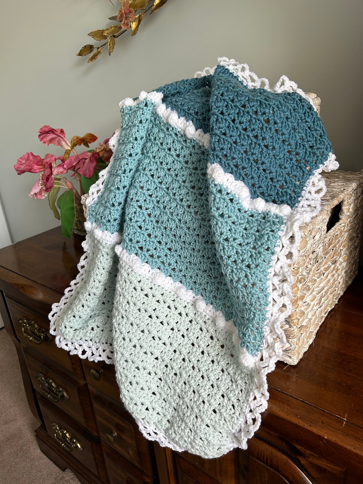 Ocean Breeze Crochet Baby Blanket