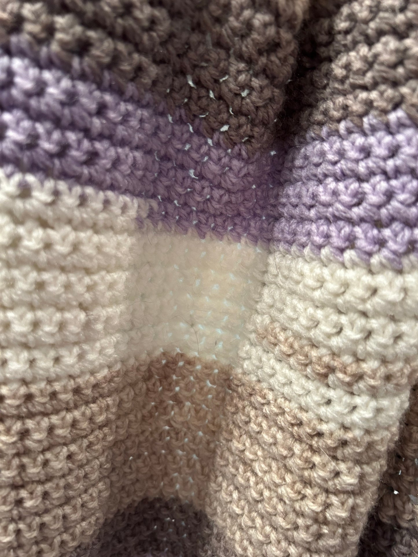 Cozy Comfort Neutral Hues Crochet Throw Blanket