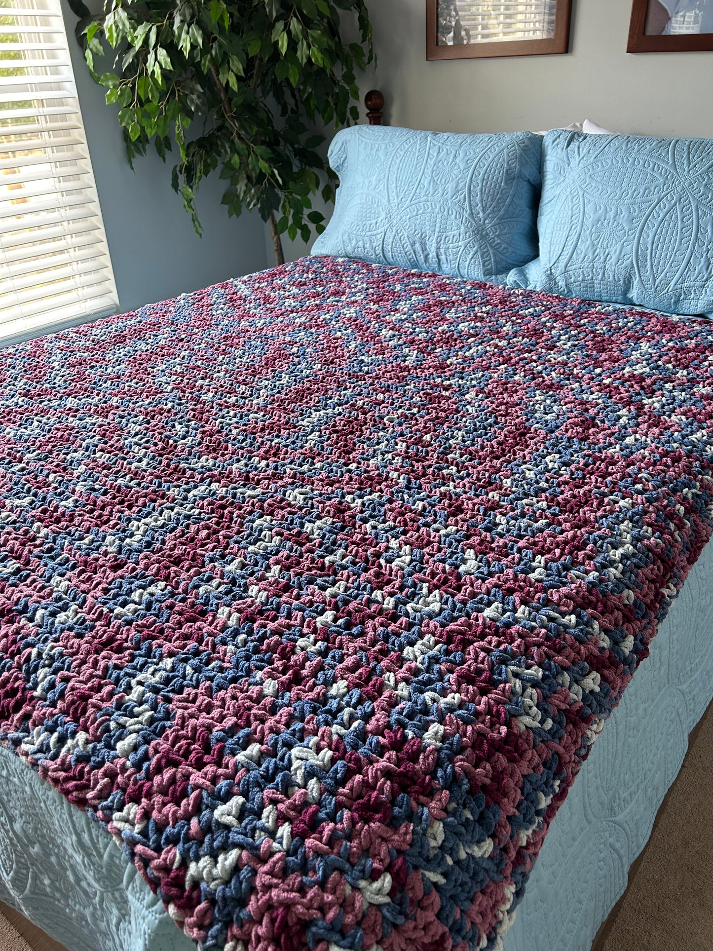 Moon Dusk Chunky Crochet Throw Blanket