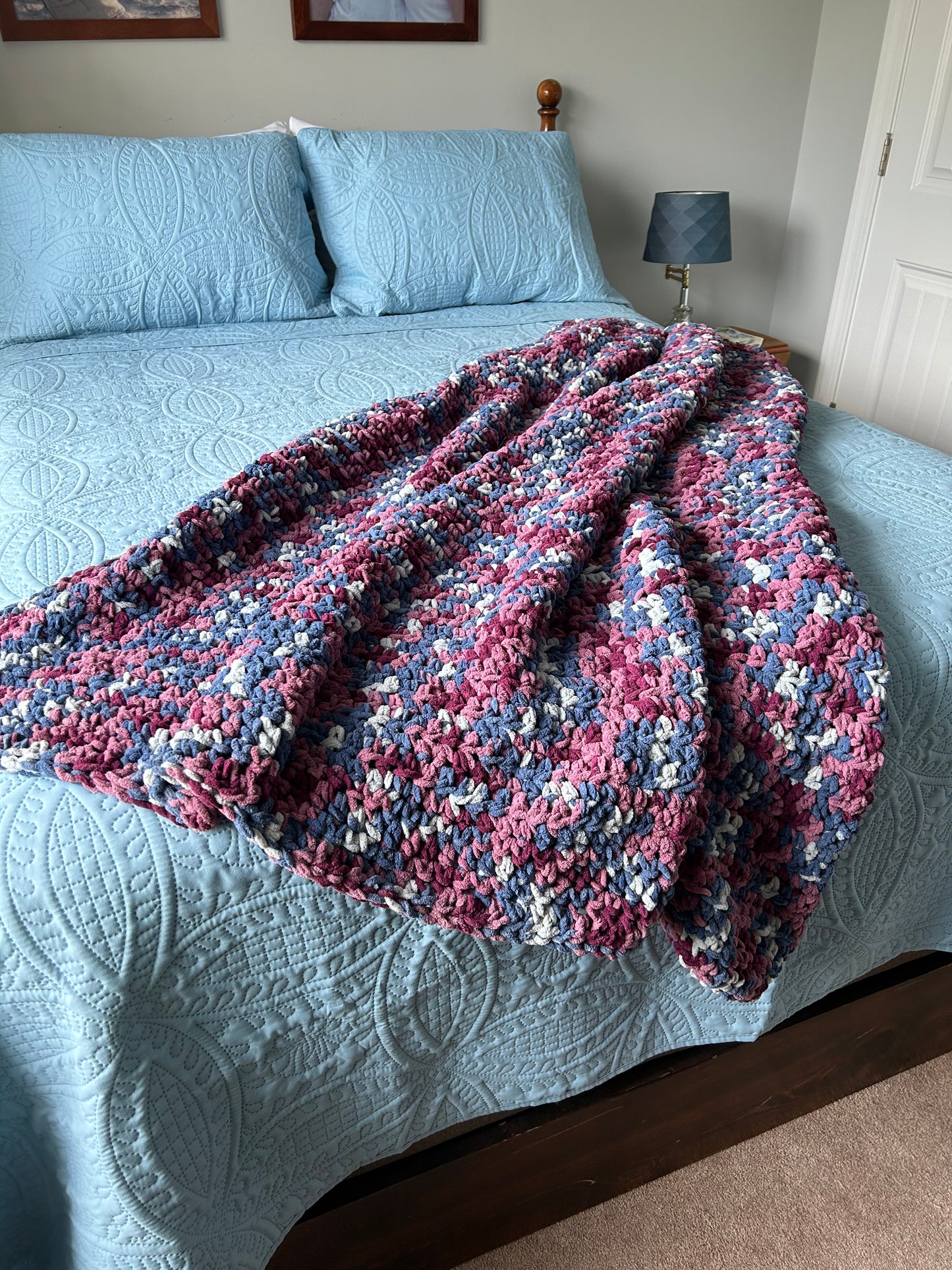 Moon Dusk Chunky Crochet Throw Blanket