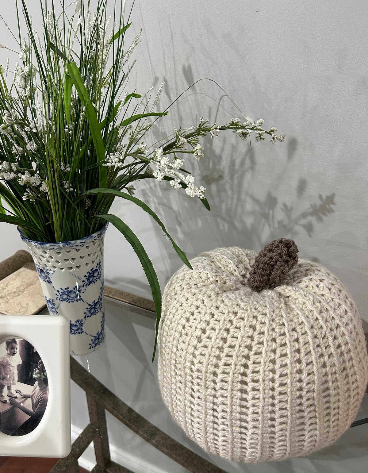 Festive Pumpkin - Large White