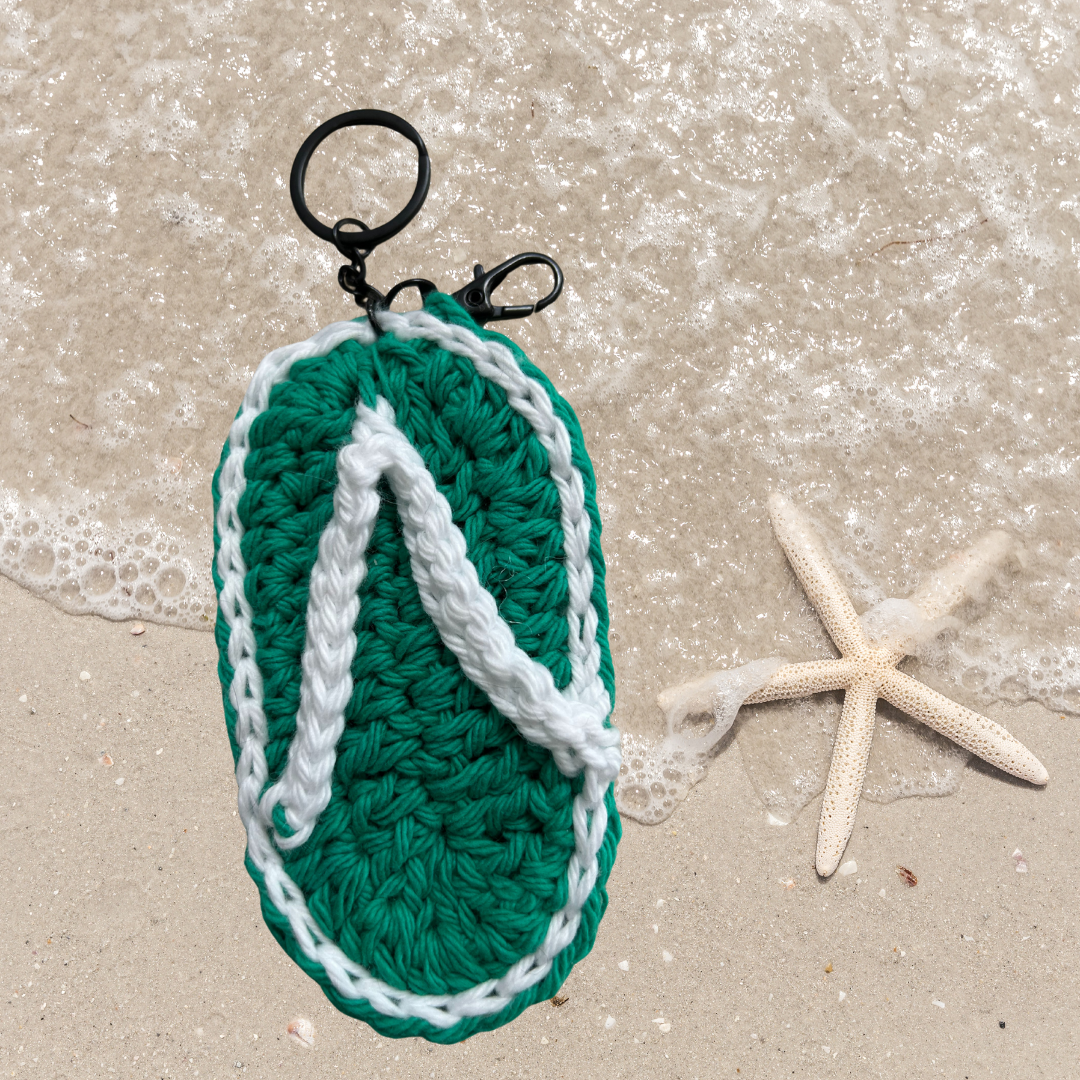 Flip Flop Keychain - Green