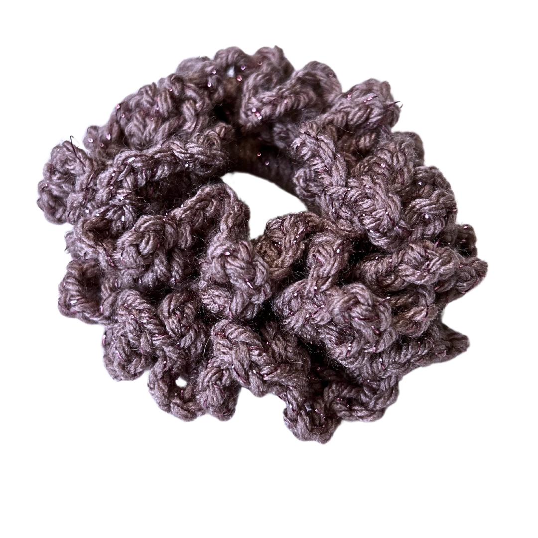 Ruffled Beauty Crochet Scrunchie - Lavender